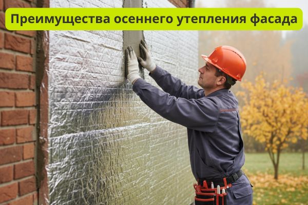 Преимущества осеннего утепления фасада фото