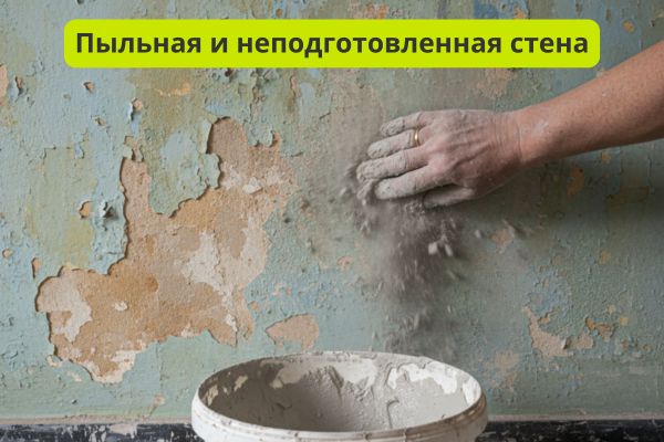 Неподготовленная стена фото