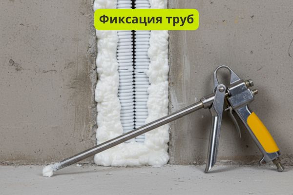 Фиксация труб фото