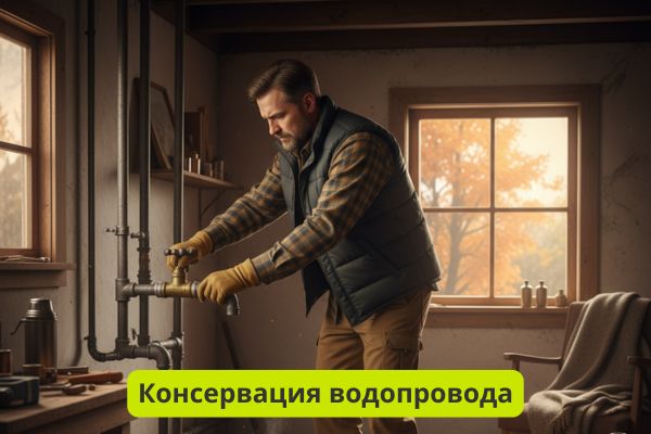 Консервация водопровода фото
