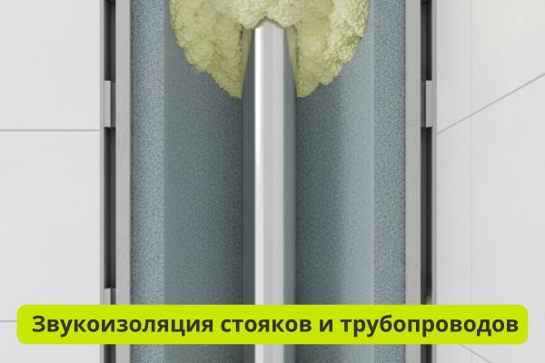 Звукоизоляция стояков пеной фото